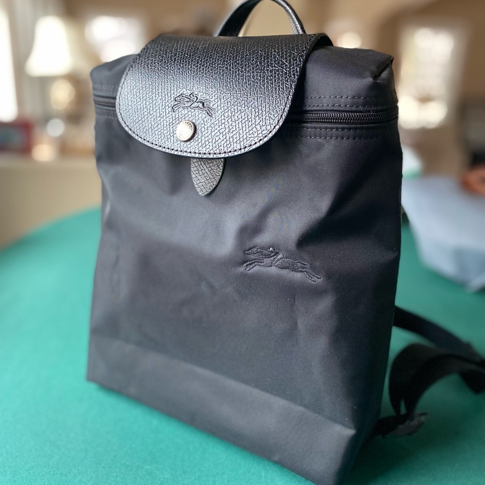 Longchamp Black Backpack with Bag Organizer
